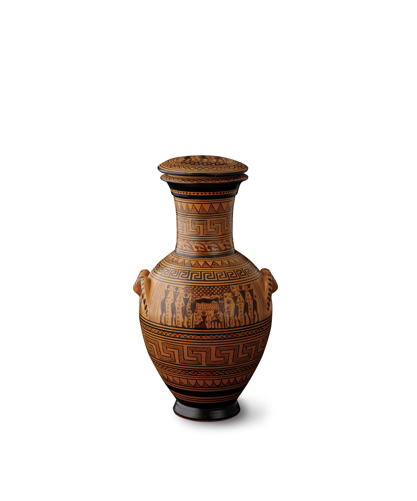 Griechische Replikate Deckelvase 